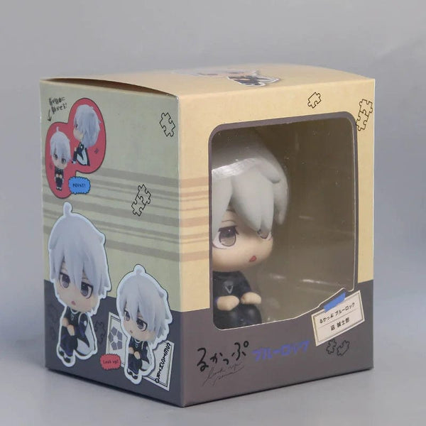Planet Gates feng le hui bo box Anime Figures BLUE LOCK LOOK UP Isagi Yoichi Chigiri Hyoma Nagi Seishiro Action Figures PVC Toys for Children Collector 10cm