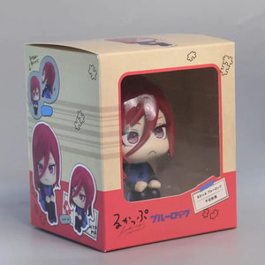 Planet Gates feng le hui bo box Anime Figures BLUE LOCK LOOK UP Isagi Yoichi Chigiri Hyoma Nagi Seishiro Action Figures PVC Toys for Children Collector 10cm