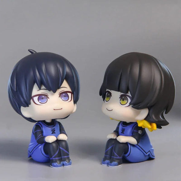 Planet Gates feng le hui bo box Anime Figures BLUE LOCK LOOK UP Isagi Yoichi Chigiri Hyoma Nagi Seishiro Action Figures PVC Toys for Children Collector 10cm