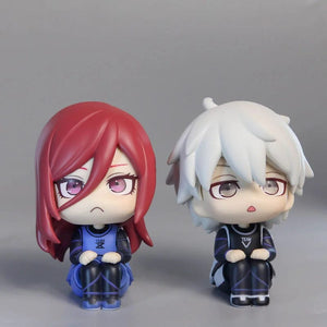 Planet Gates feng le hui bo box Anime Figures BLUE LOCK LOOK UP Isagi Yoichi Chigiri Hyoma Nagi Seishiro Action Figures PVC Toys for Children Collector 10cm