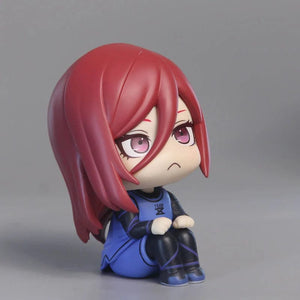 Planet Gates feng le hui bo box Anime Figures BLUE LOCK LOOK UP Isagi Yoichi Chigiri Hyoma Nagi Seishiro Action Figures PVC Toys for Children Collector 10cm