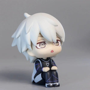 Planet Gates feng le hui bo box Anime Figures BLUE LOCK LOOK UP Isagi Yoichi Chigiri Hyoma Nagi Seishiro Action Figures PVC Toys for Children Collector 10cm