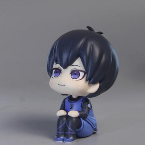Planet Gates feng le hui bo box Anime Figures BLUE LOCK LOOK UP Isagi Yoichi Chigiri Hyoma Nagi Seishiro Action Figures PVC Toys for Children Collector 10cm