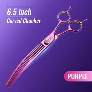 Planet Gates Fenice high-end 7.25 inch professional dog grooming scissors curved thinning shears for dogs & cats animal hair tijeras tesoura