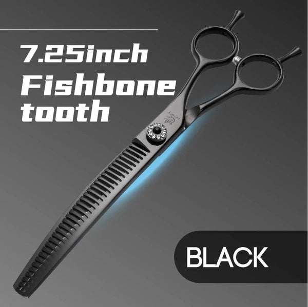 Planet Gates Fenice high-end 7.25 inch professional dog grooming scissors curved thinning shears for dogs & cats animal hair tijeras tesoura