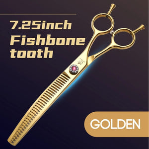 Planet Gates Fenice high-end 7.25 inch professional dog grooming scissors curved thinning shears for dogs & cats animal hair tijeras tesoura