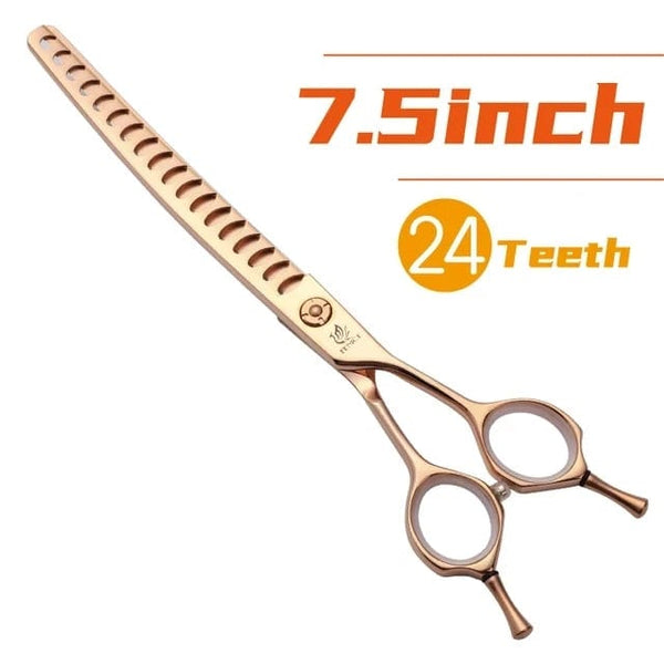 Planet Gates Fenice high-end 7.25 inch professional dog grooming scissors curved thinning shears for dogs & cats animal hair tijeras tesoura