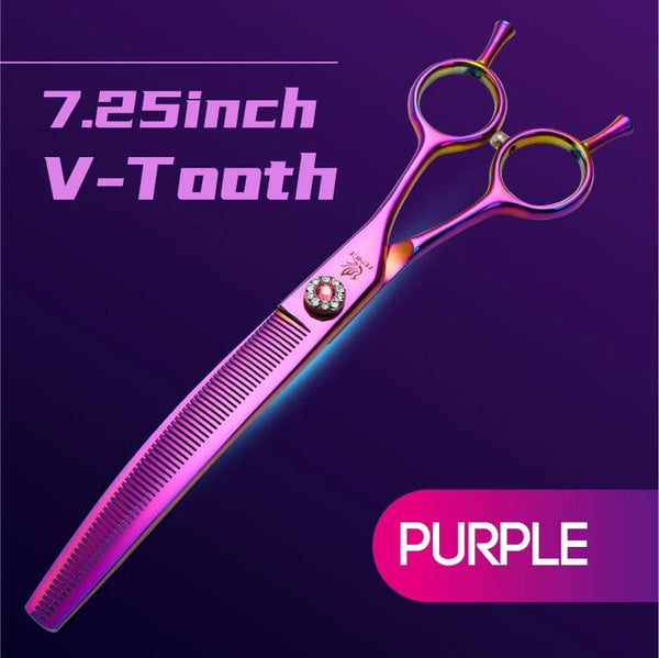 Planet Gates Fenice high-end 7.25 inch professional dog grooming scissors curved thinning shears for dogs & cats animal hair tijeras tesoura