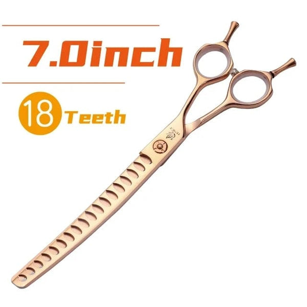 Planet Gates Fenice high-end 7.25 inch professional dog grooming scissors curved thinning shears for dogs & cats animal hair tijeras tesoura
