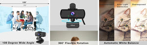 Planet Gates FIFINE 1440p Full HD PC Webcam with Microphone, tripod, for USB Desktop & Laptop,Live Streaming Webcam for Video Calling-K420