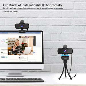 Planet Gates FIFINE 1440p Full HD PC Webcam with Microphone, tripod, for USB Desktop & Laptop,Live Streaming Webcam for Video Calling-K420