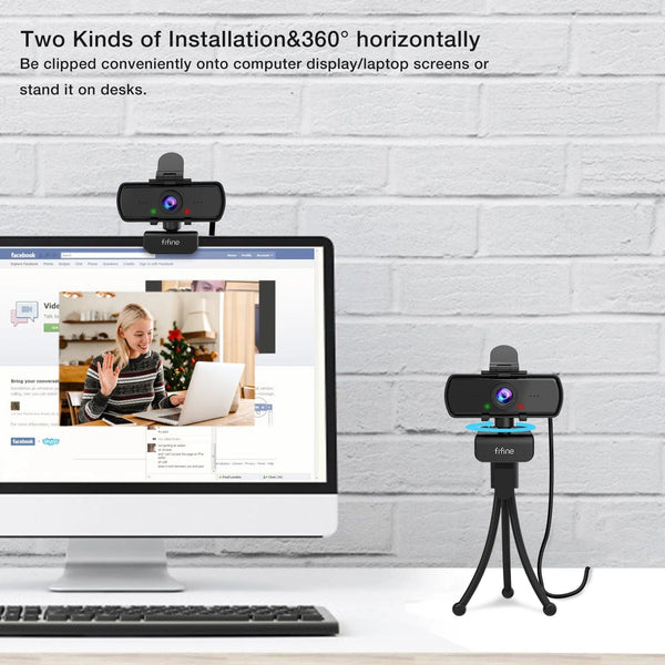Planet Gates FIFINE 1440p Full HD PC Webcam with Microphone, tripod, for USB Desktop & Laptop,Live Streaming Webcam for Video Calling-K420