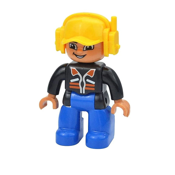 Planet Gates Figures Dolls Big Size Building Blocks Family Action Workers Doctor Police Farmer Compatible Large Bricks Duploes Kid Toys