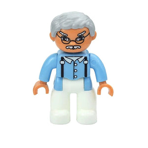 Planet Gates Figures Dolls Big Size Building Blocks Family Action Workers Doctor Police Farmer Compatible Large Bricks Duploes Kid Toys