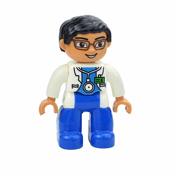 Planet Gates Figures Dolls Big Size Building Blocks Family Action Workers Doctor Police Farmer Compatible Large Bricks Duploes Kid Toys