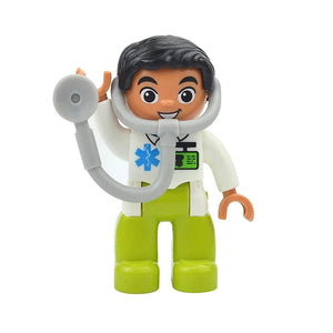 Planet Gates Figures Dolls Big Size Building Blocks Family Action Workers Doctor Police Farmer Compatible Large Bricks Duploes Kid Toys