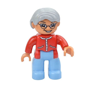 Planet Gates Figures Dolls Big Size Building Blocks Family Action Workers Doctor Police Farmer Compatible Large Bricks Duploes Kid Toys