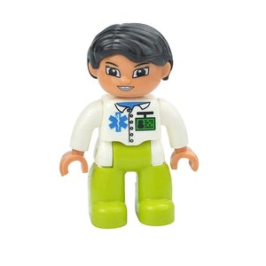 Planet Gates Figures Dolls Big Size Building Blocks Family Action Workers Doctor Police Farmer Compatible Large Bricks Duploes Kid Toys