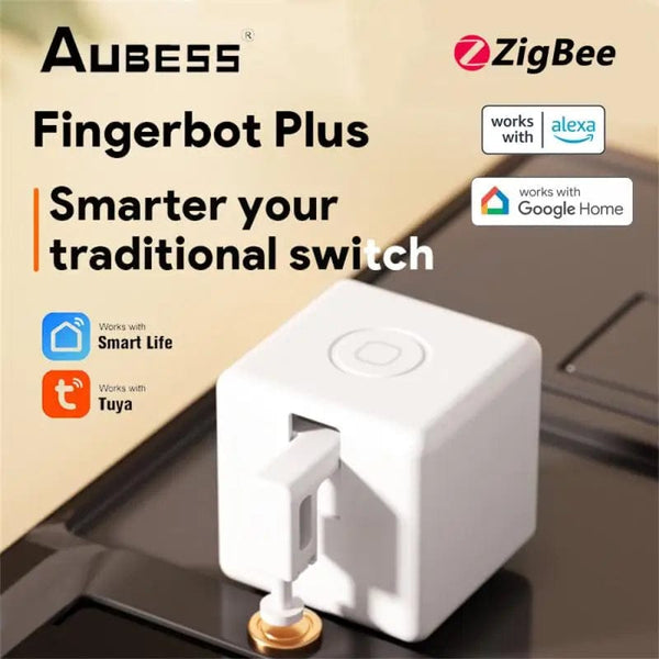 Planet Gates Finger Robot 1PC / CHINA Tuya Zigbee Smart Fingerbot Plus Robot Button Pusher Switch Bot Smart Home Smart Life App Work with Alexa Google Assistant