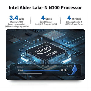 Planet Gates FIREBAT AK2 PLUS MiniPC Intel N100 Dual Band WiFi5 BT4.2 16GB 512GB Desktop Gaming Computer Mini PC Gamer