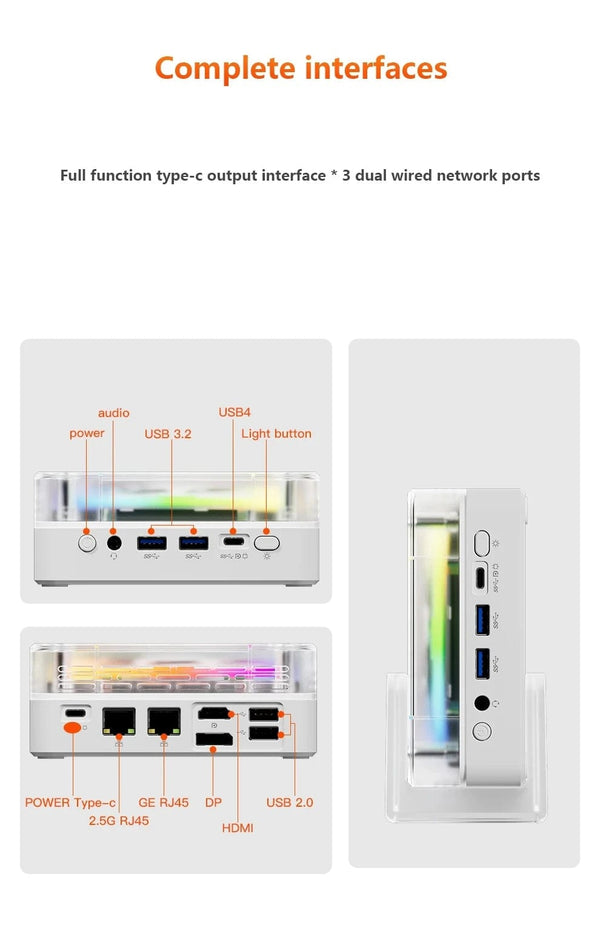Planet Gates FIREBAT MN56 MINIPC AMD R7-7735HS 7840HS 6600H 7940HS Mini Pc Gamer Colorful 16GB 512GB DDR5 Desktop Gaming Computer BT5.2 WIFI6