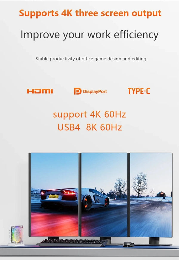 Planet Gates FIREBAT MN56 MINIPC AMD R7-7735HS 7840HS 6600H 7940HS Mini Pc Gamer Colorful 16GB 512GB DDR5 Desktop Gaming Computer BT5.2 WIFI6