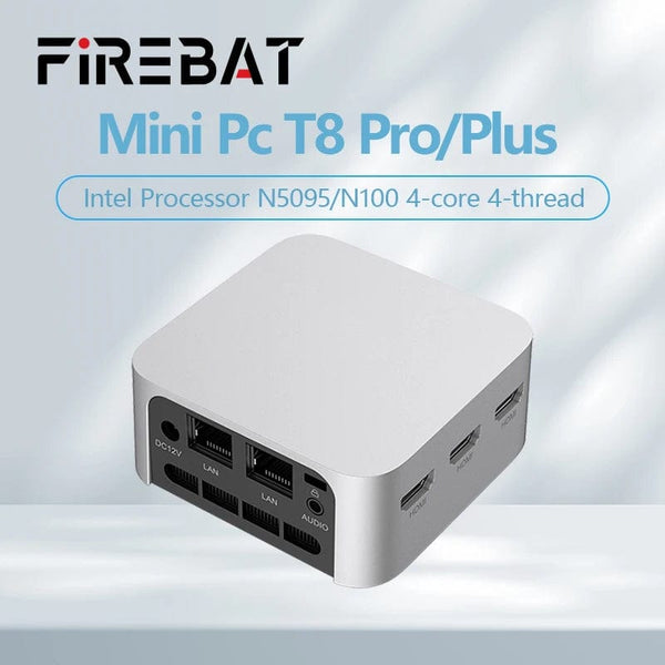 Planet Gates FIREBAT T8 Pro Plus Mini PC Intel Celeron N5095 N100 Desktop Gaming Computer 8GB 16GB 256GB 512GB DDR4 DDR5 WIFI5 BT4.2