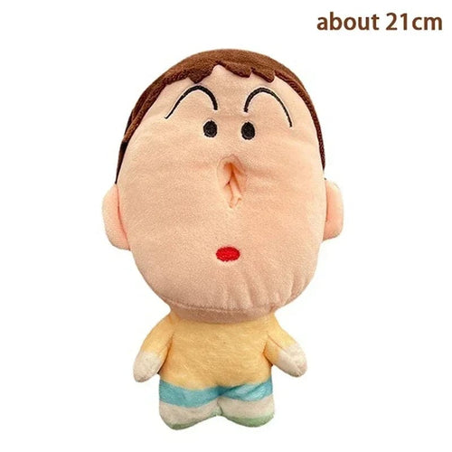 Planet Gates FireBrick 21cm Anime Crayon Shin-Chan Boochan Tissue Box Originality Plush Doll Funny Design Plush Stuffed Keychain Couple Bag Pendant