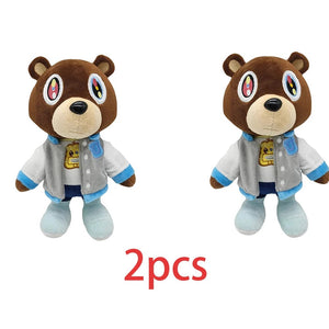 Planet Gates FireBrick 30cm Kawaii Kanye Dropout Bear Teddy Bear Plush Toys Kanye West Graduation Soft Stuffed Home Room Decor Birthday Gift