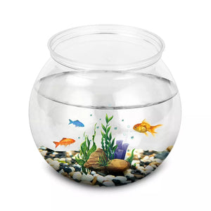 Planet Gates Fish Bowl Plastic L M S Sizes Desktop Aquarium Tanks Round Durable Fish Tank for Betta and All Mini Fish