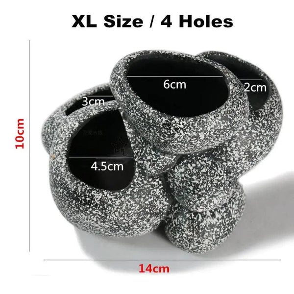 Planet Gates Fish Shrimp Incubation Shelter Cave Multipurpose Ceramic Planting Pots Fish Tank Aquarium Decorations Water Aquatic Plant Basin