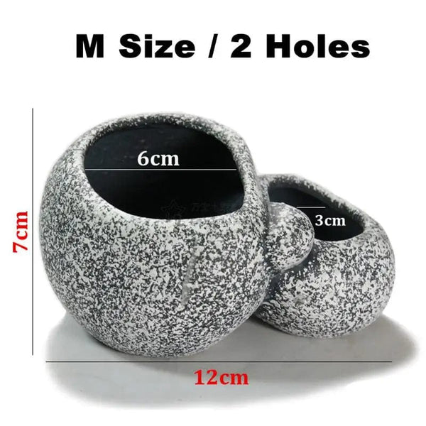 Planet Gates Fish Shrimp Incubation Shelter Cave Multipurpose Ceramic Planting Pots Fish Tank Aquarium Decorations Water Aquatic Plant Basin