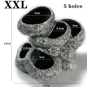 Planet Gates Fish Shrimp Incubation Shelter Cave Multipurpose Ceramic Planting Pots Fish Tank Aquarium Decorations Water Aquatic Plant Basin