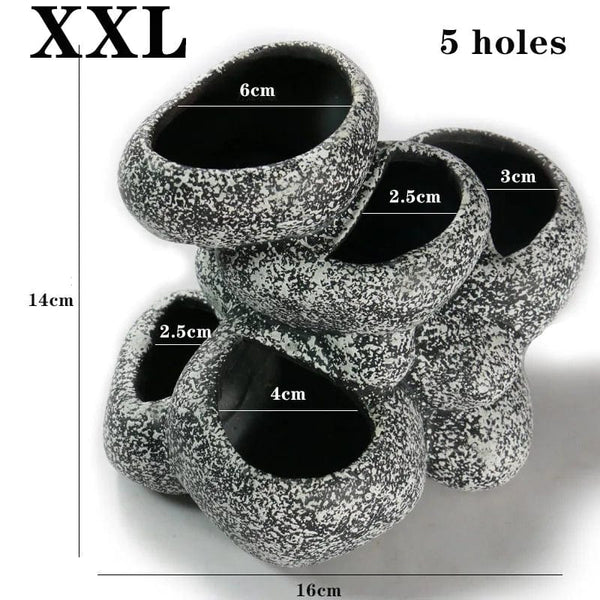 Planet Gates Fish Shrimp Incubation Shelter Cave Multipurpose Ceramic Planting Pots Fish Tank Aquarium Decorations Water Aquatic Plant Basin