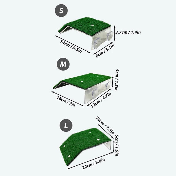 Planet Gates Fish Tank Lawn Turtle Sun Terrace Aquarium Turtle Climbing Platform Suction Cup Turtle Climbing Platform Sun Drying Platform9159