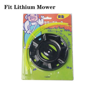Planet Gates Fit Lithium Mower 1pc Steel Lawn Mower Head Free 4 Lines Replacement Gasoline/Lithium Grass Trimmer Head Removal Of Garden Weed Brushcutter Part