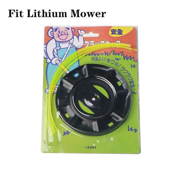 Planet Gates Fit Lithium Mower 1pc Steel Lawn Mower Head Free 4 Lines Replacement Gasoline/Lithium Grass Trimmer Head Removal Of Garden Weed Brushcutter Part