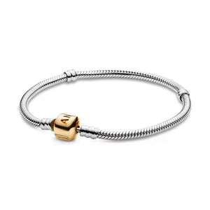 Planet Gates Fit Original Pandora 925 Sterling Silver Moments Snake Chain Bracelet 4 Color Rose Gold Silver for Women Luxury Jewelry Gift
