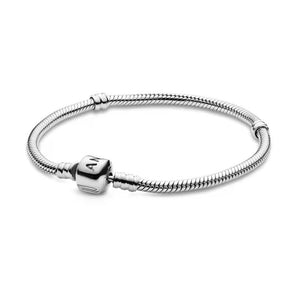 Planet Gates Fit Original Pandora 925 Sterling Silver Moments Snake Chain Bracelet 4 Color Rose Gold Silver for Women Luxury Jewelry Gift