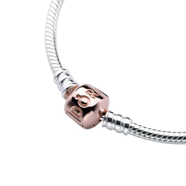Planet Gates Fit Original Pandora 925 Sterling Silver Moments Snake Chain Bracelet 4 Color Rose Gold Silver for Women Luxury Jewelry Gift