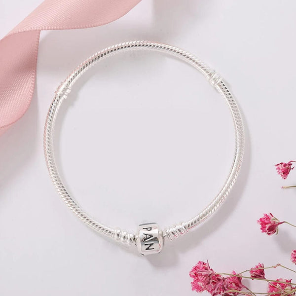 Planet Gates Fit Original Pandora 925 Sterling Silver Moments Snake Chain Bracelet 4 Color Rose Gold Silver for Women Luxury Jewelry Gift
