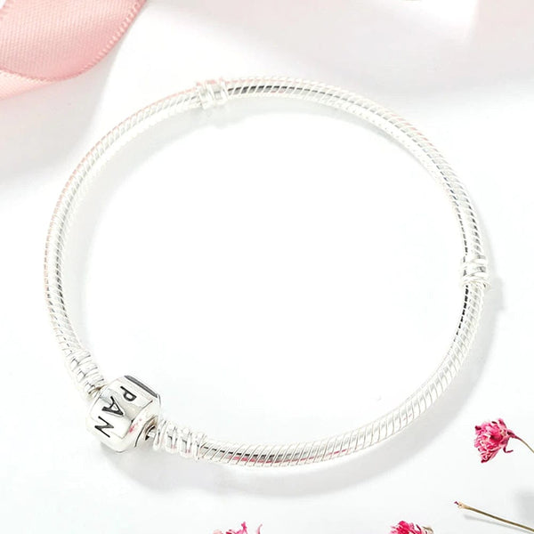 Planet Gates Fit Original Pandora 925 Sterling Silver Moments Snake Chain Bracelet 4 Color Rose Gold Silver for Women Luxury Jewelry Gift