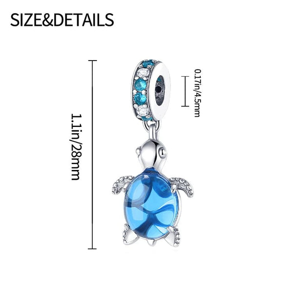 Planet Gates Fit Qikaola 925 Original Bracelets Blue Zircon Owl Luminous Sea Turtle Octopus 925 Silver Charms Beads DIY Birthday Jewelry Gift