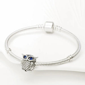 Planet Gates Fit Qikaola 925 Original Bracelets Blue Zircon Owl Luminous Sea Turtle Octopus 925 Silver Charms Beads DIY Birthday Jewelry Gift