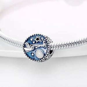 Planet Gates Fit Qikaola 925 Original Bracelets Blue Zircon Owl Luminous Sea Turtle Octopus 925 Silver Charms Beads DIY Birthday Jewelry Gift