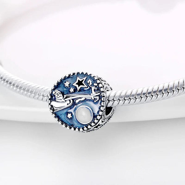 Planet Gates Fit Qikaola 925 Original Bracelets Blue Zircon Owl Luminous Sea Turtle Octopus 925 Silver Charms Beads DIY Birthday Jewelry Gift