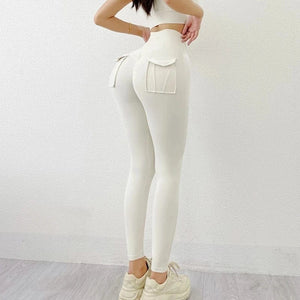 Planet Gates Fitness Sports Leggings Yoga Pants Women Sexy Naked Feeling High Waist Push Up Stretch Workout Running Gym Leggings With Pocket