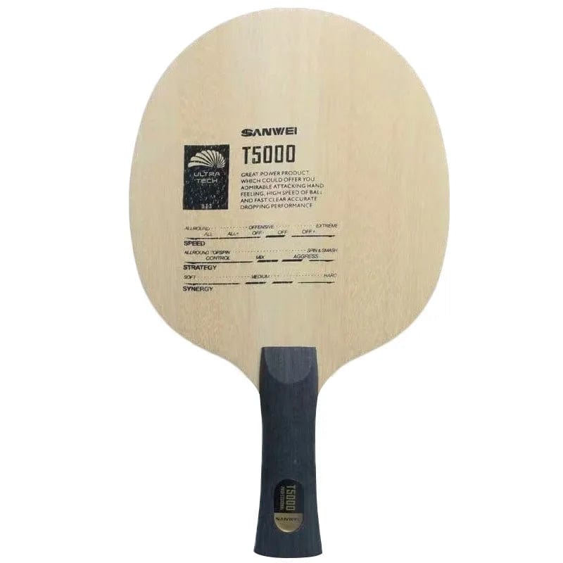 Planet Gates FL Grip (long) Original Sanwei T5000 Table Tennis Blade 5 Wood 2 Carbon Entry Intermediate Ping Pong Blade for Loop Drive with Fast Attack
