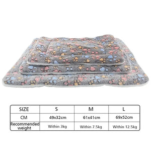 Planet Gates Flannel Thickened Dog Bed Mat Soft Pet Sleeping Mat for Dogs Cats Winter Warm Pet Blanket