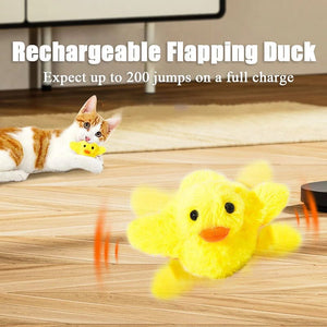 Planet Gates Flapping Duck Flapping Duck Cat Toys Interactive Electric Bird Toys Washable Cat Plush Toy With Catnip Vibration Sensor Cats Game Toy Kitten